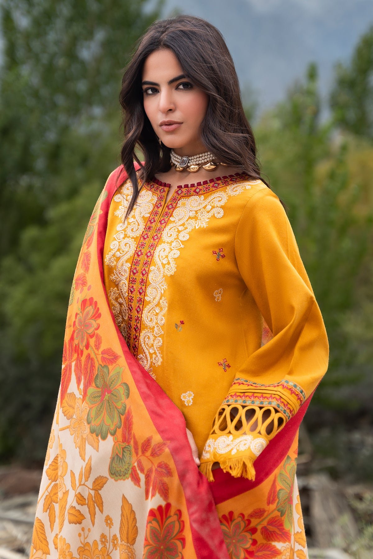 3-PC Unstitched Peach Leather Collection PSW6-16 - Detail View