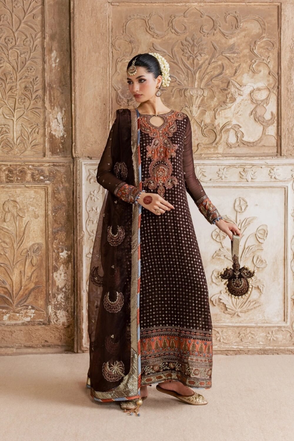 Rang Rasiya Dune ready to wear suit front view