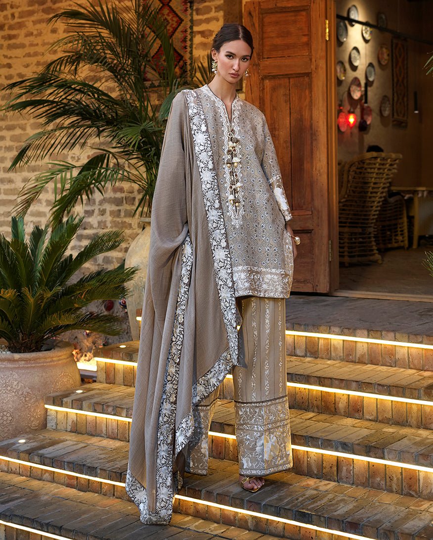 Mushq Eastern Empress ready to wear suit front view
