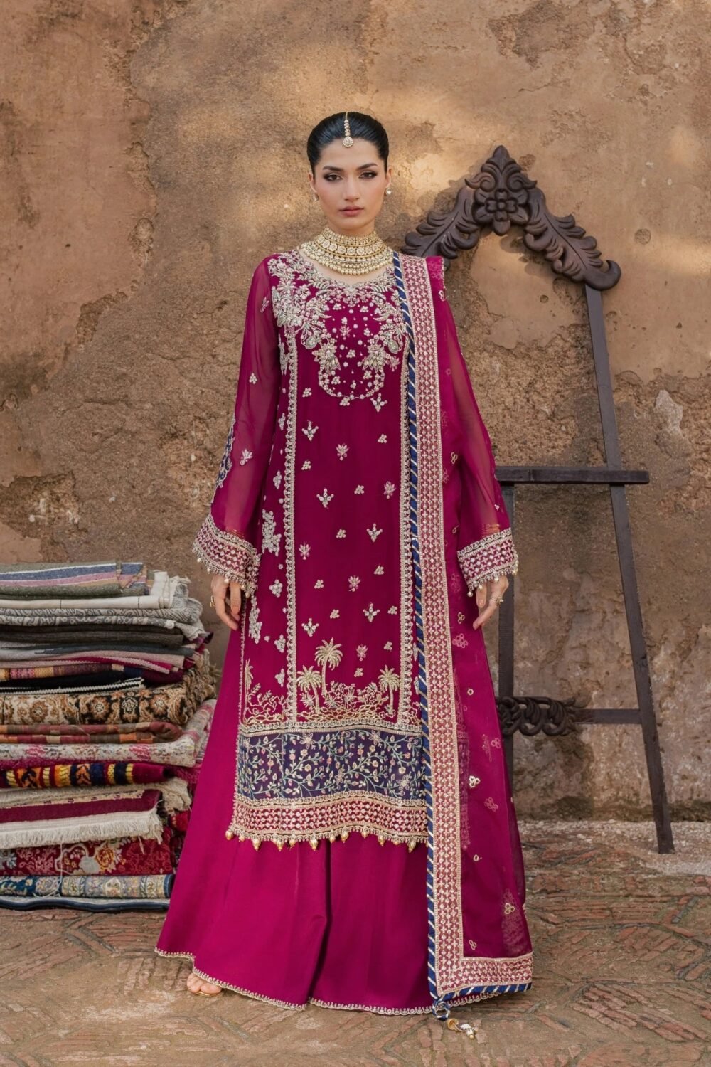 Rang Rasiya Flame ready to wear suit front view