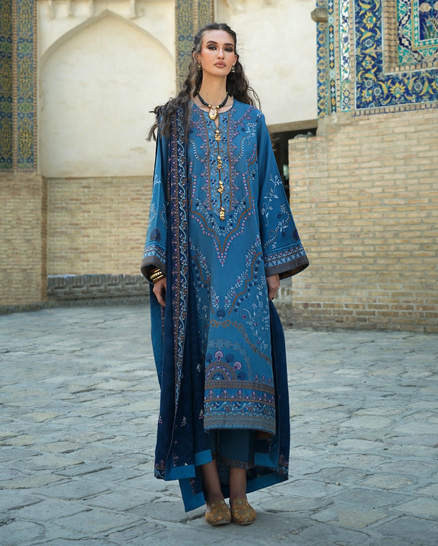 Mushq Heritage Haze ready to wear suit front view