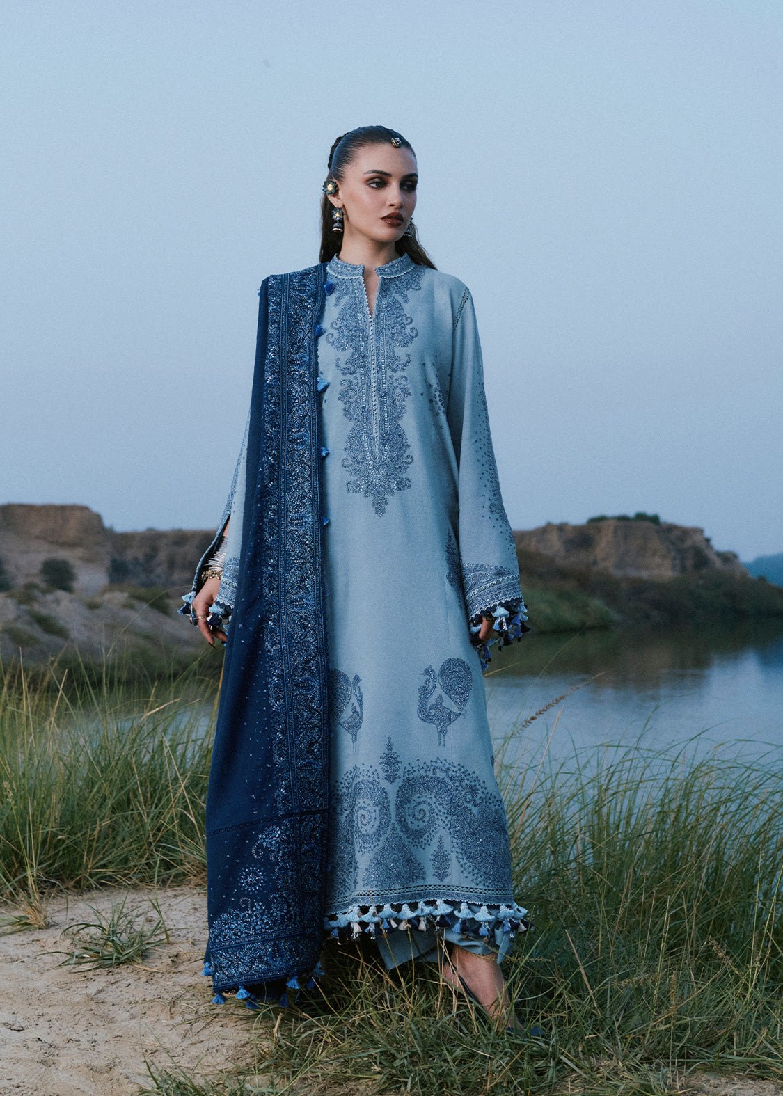 Hussain Rehar Aab ready to wear suit front view