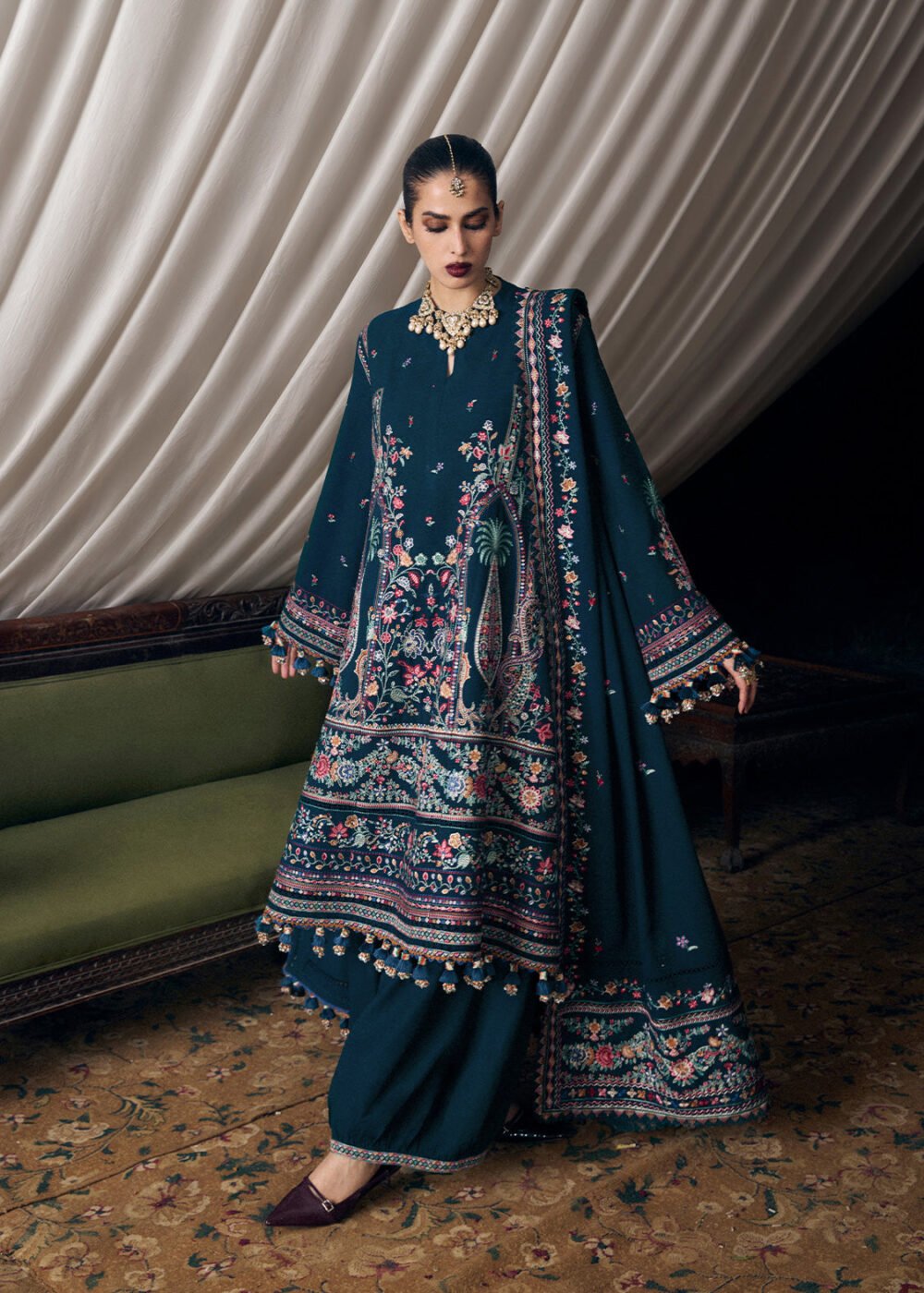 Hussain Rehar Barkha ready to wear suit front view