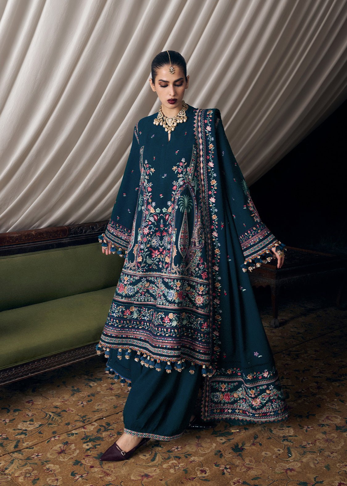Hussain Rehar Barkha ready to wear suit front view