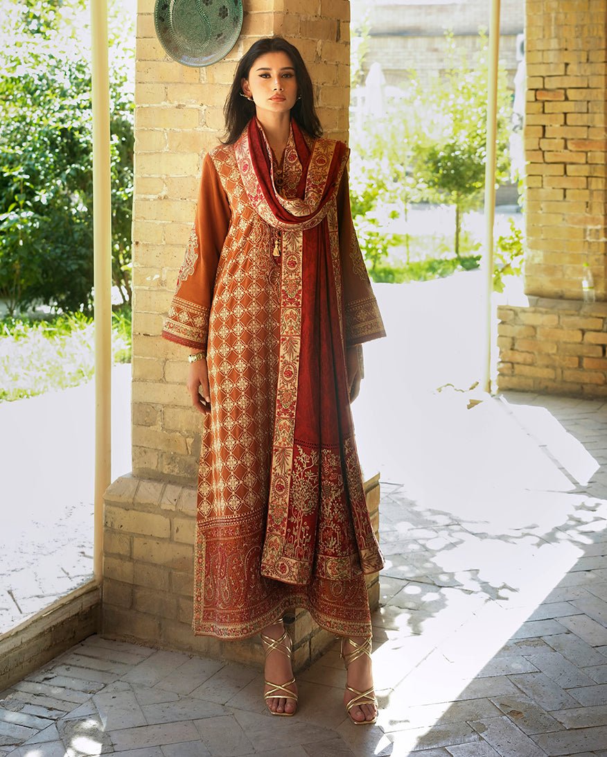 Mushq Rumi Sunset ready to wear suit front view