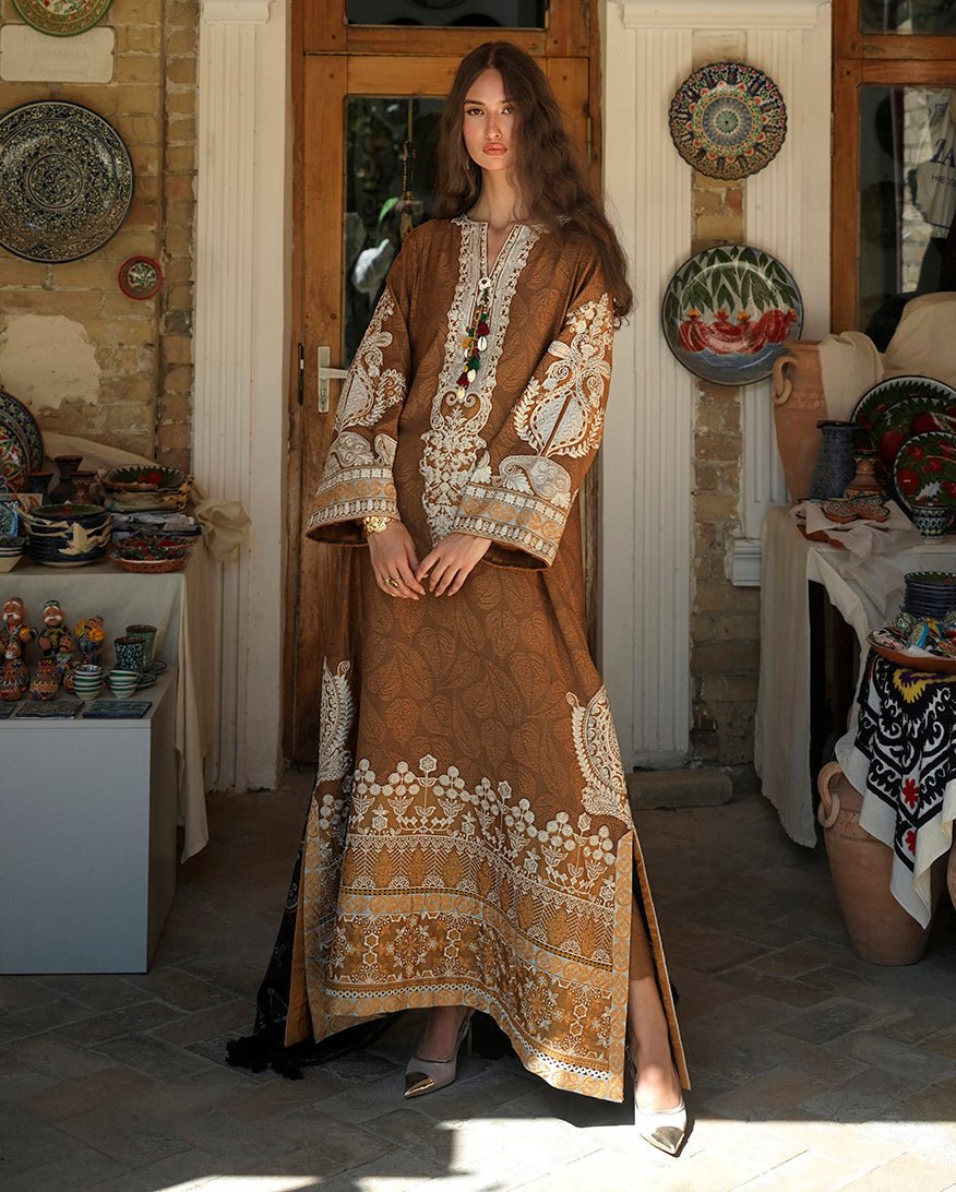 Mushq Samarkand Jewel ready to wear suit front view