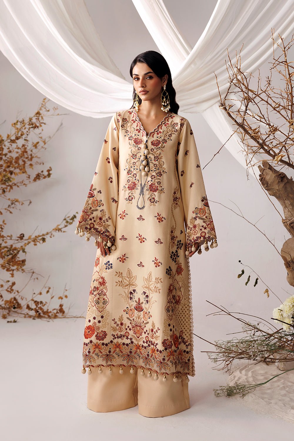 Naqshofficial Quick Sand-00288 ready to wear suit front view