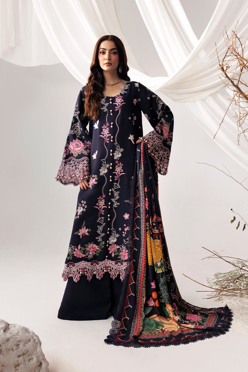 Naqshofficial Bleached Cedar-00287 ready to wear suit front view