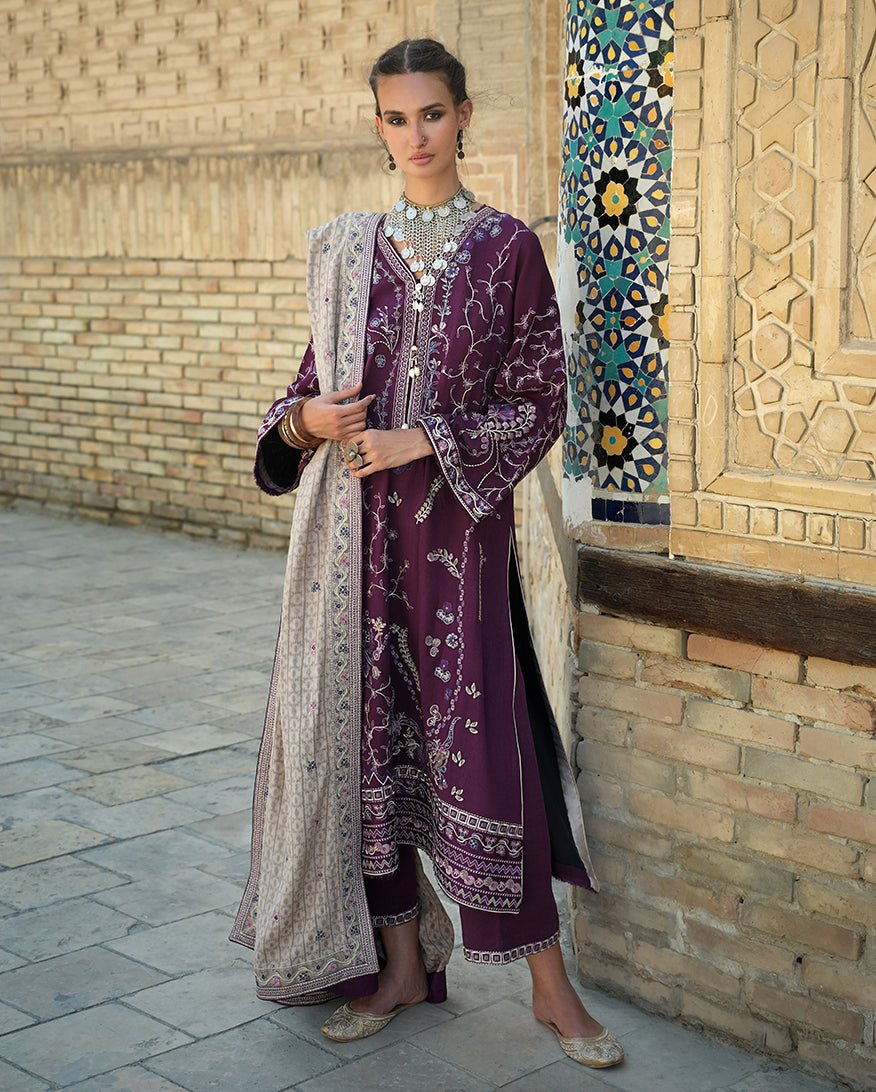 Mushq Winter Caravan ready to wear suit front view