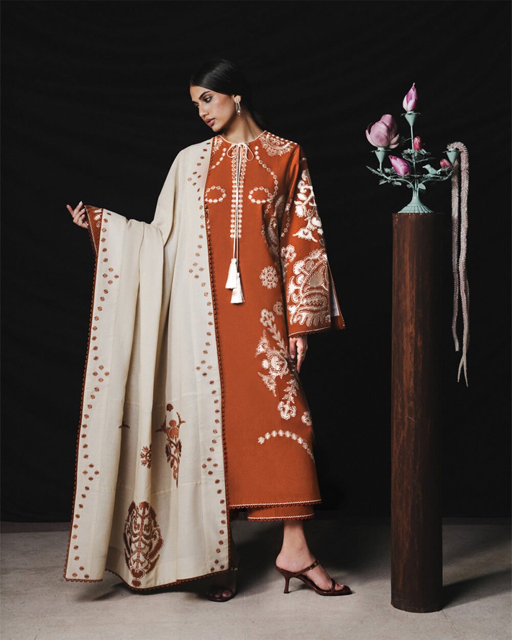 Jugnu Lahore Tazetta ready to wear suit front view