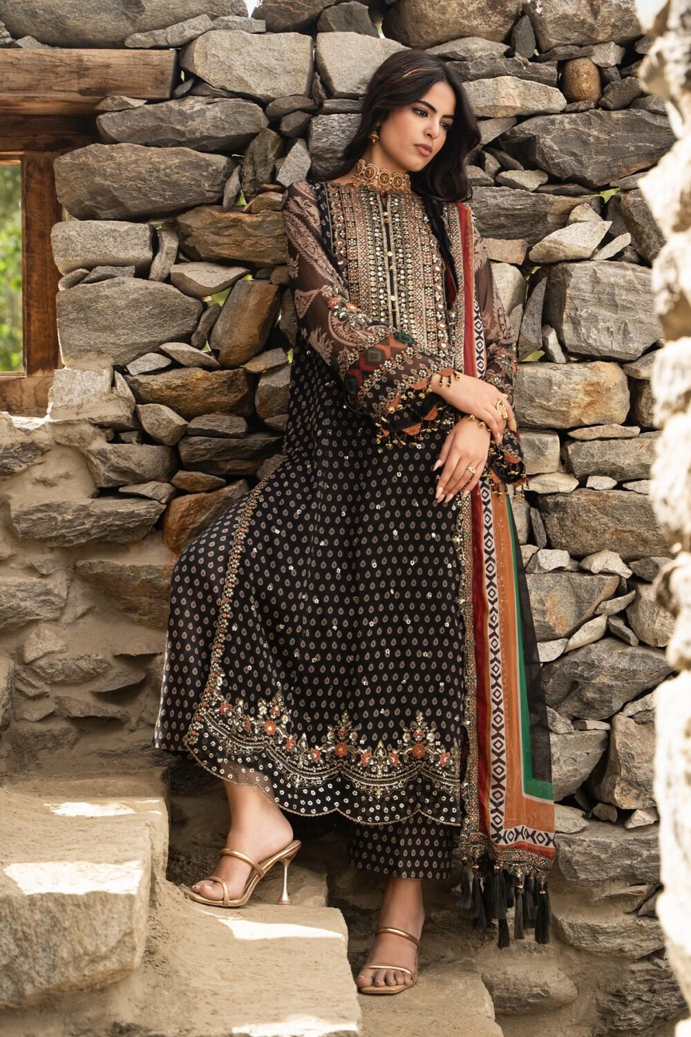 Vasal Winter V2 2026 Unstitched embroidered detail